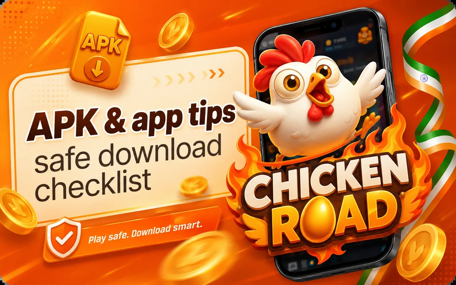Referencia visual sobre descarga APK de Chicken Road y revisión de seguridad